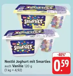 Edeka Nestlé Joghurt mit Smarties Angebot