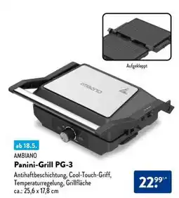Aldi Süd AMBIAO Panini-Grill PG-3 Angebot