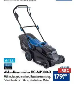 Aldi Süd Akku-Rasenmäher BC-MP380-X Angebot