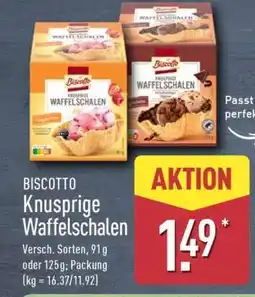 Aldi Nord BISCOTTO Knusprige Waffelschalen Angebot