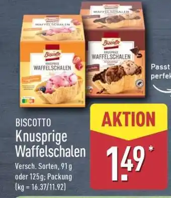 Aldi Nord BISCOTTO Knusprige Waffelschalen Angebot