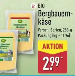 Aldi Nord Bio-Bergbauernkäse Angebot