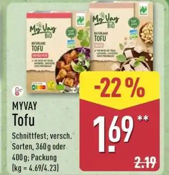 Aldi Nord MYVAY Tofu Angebot
