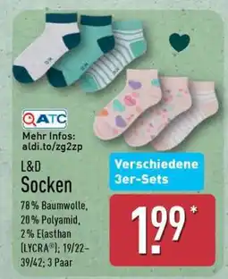 Aldi Nord L&D Socken Angebot