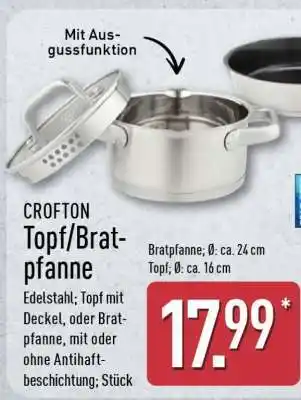 Aldi Nord CROFTON Topf/Bratpfanne Angebot
