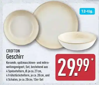 Aldi Nord CROFTON Geschirr Angebot