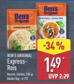Aldi Nord Ben’s Original Express Reis Angebot
