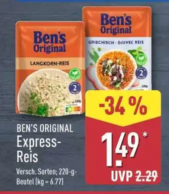 Aldi Nord Ben’s Original Express Reis Angebot