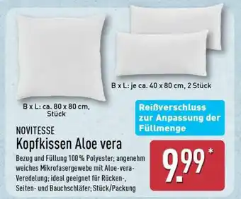 Aldi Nord NOVITESSE Kopfkissen Aloe vera Angebot
