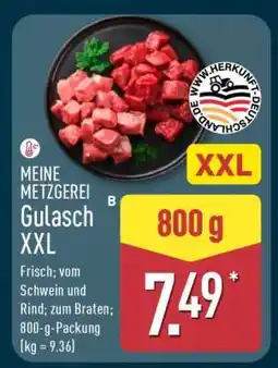 Aldi Nord MEINE METZGEREI Gulasch XXL Angebot