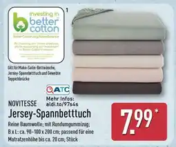 Aldi Nord NOVITESSE Jersey-Spannbettuch Angebot