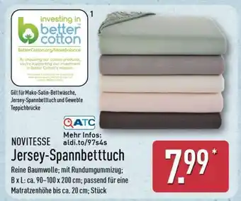 Aldi Nord NOVITESSE Jersey-Spannbettuch Angebot