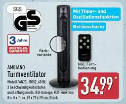 Aldi Nord AMBIANO Turmventilator Angebot