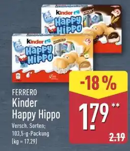Aldi Nord FERRERO Kinder Happy Hippo Angebot