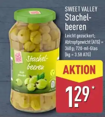 Aldi Nord SWEET VALLEY Stachelbeeren Angebot