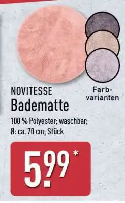 Aldi Nord NOVITESSE Badematte Angebot