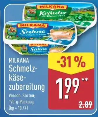 Aldi Nord MILKANA Schmelzkäsezubereitung Angebot