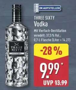 Aldi Nord Three Sixty Vodka Angebot