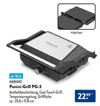 Aldi Nord Panini-Grill PG-3 Angebot