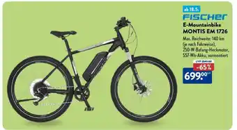Aldi Nord E-Mountainbike MONTIS EM 1726 Angebot