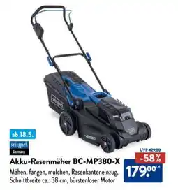 Aldi Nord Akku-Rasenmäher BC-MP380-X Angebot