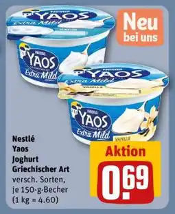 REWE Nestlé Yaos Joghurt Griechischer Art Angebot
