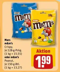 REWE Mars m&m’s Crispy oder m&m’s Peanut Angebot