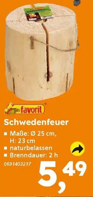 Globus Baumarkt favorit Schwedenfeuer Angebot