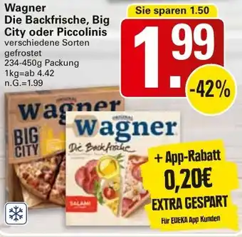WEZ Wagner Die Backfrische, Big City oder Piccolinis Angebot