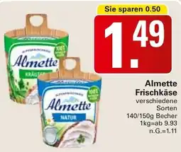 WEZ Almette Frischkäse Angebot