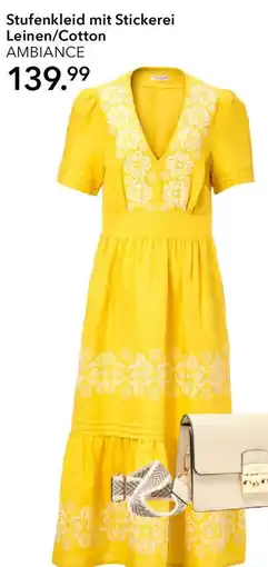 Peek & Cloppenburg AMBIANCE Stufenkleid mit Stickerei Leinen/Cotton Angebot