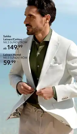Peek & Cloppenburg NILS SUNDSTRÖM Sakko Leinen/Cotton Angebot