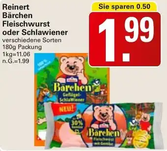 WEZ Reinert Bärchen Fleischwurst oder Schlawiener Angebot