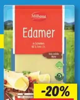 Lidl Milbona Edamer in Scheiben Angebot