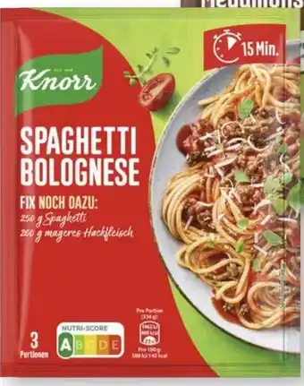 Scheck-in-Center Knorr Fix Spaghetti Bolognese Angebot