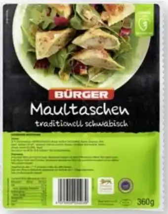 Scheck-in-Center Bürger Maultaschen Angebot