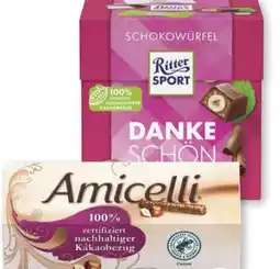 Scheck-in-Center Ritter Sport Schokowürfel Danke Schön Angebot