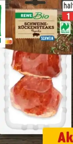 REWE Center Rewe Bio Bio-Schweine-Rückensteaks Angebot