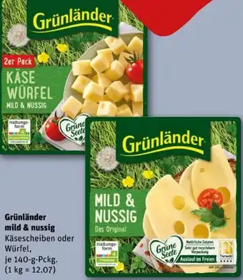 REWE Center Grünländer Mild & Nussig Angebot