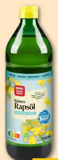 REWE Rewe Beste Wahl Reines Rapsöl Angebot