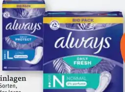 tegut Always Slipeinlagen Daily Protect Angebot