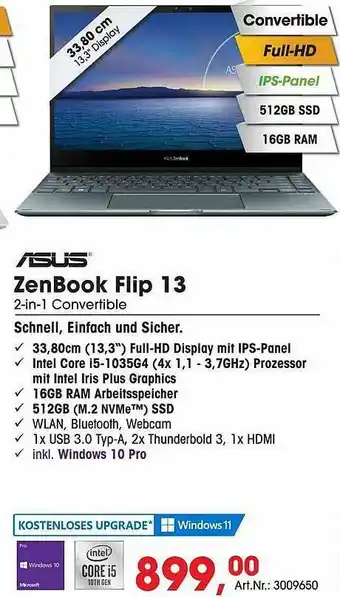 Arlt Asus Zenbook Flip 13 2-in-1 Convertible Angebot