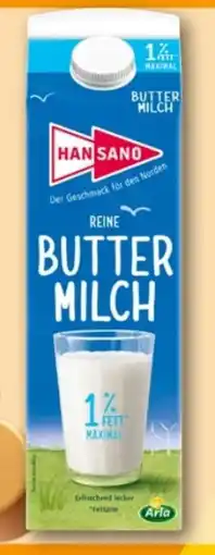 REWE Center Hansano Reine Buttermilch Angebot