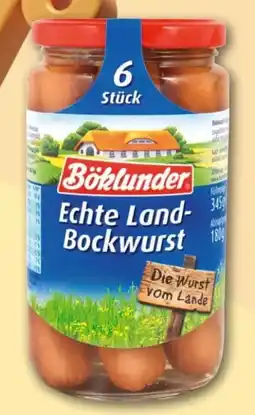 REWE Center Böklunder Echte Land-Bockwurst Angebot