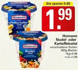 WEZ Homann Nudel- oder Kartoffelsalat Angebot