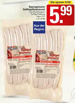 WEZ Spengemann Geflügelbratwurst Angebot