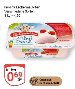 Globus Frischli leckermäulchen milch quark Angebot