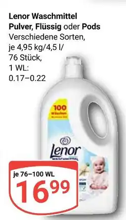 Globus Lenor waschmittel pulver, flüssig oder pods Angebot