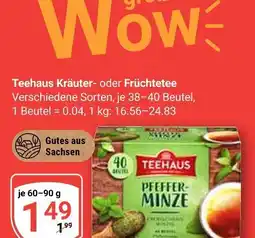 Globus Teehaus kräuter- oder früchtetee Angebot