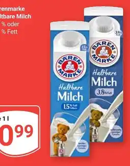 Globus Bärenmarke haltbare milch Angebot